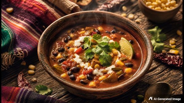 Azteca: Aztec-Inspired Bean Soup Recipe for a Hearty Vegetarian Dish
