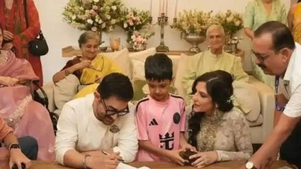 Aamir Khan's Romantic Kiss For Gauri Spratt Melts Hearts In Viral Wedding Video: Watch Now