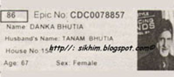 ಸಿಕ್ಕಿಂ ಮಹಿಳೆಯ ಮತಚೀಟಿಯಲ್ಲಿ ಬಚ್ಚನ್ ಚಿತ್ರ!