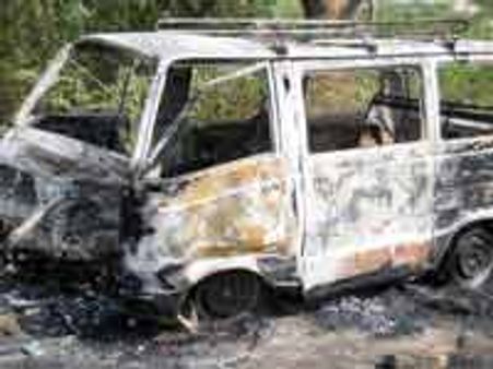 ಸವಣೂರ : ಅಪಘಾತದಲ್ಲಿ ವ್ಯಕ್ತಿಯ ಸಜೀವ ದಹನ