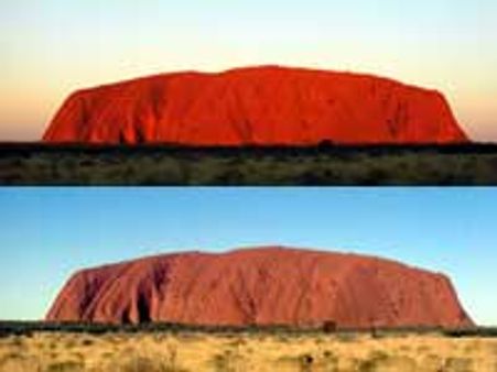 ಉಲುರು ಬಂಡೆಯ ಮೇಲೆ ಪ್ರಕೃತಿಯ ಓಕುಳಿಯಾಟ