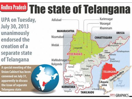 ತೆಲಂಗಾಣ ರಾಜ್ಯ ರಚನೆಗೆ ಯುಪಿಎ ಒಪ್ಪಿಗೆ