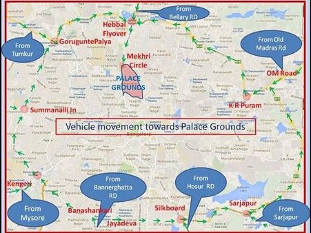 ಮೋದಿ ಸಮಾವೇಶ : ಸಂಚಾರ ವ್ಯವಸ್ಥೆ ಹೇಗೆ?