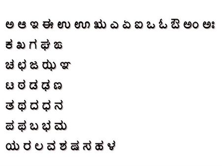 ಅಕಾರದಿಂದ ಕ್ಷಕಾರದವರೆಗೆ ಕನ್ನಡ ಅಕ್ಷರಾಂಬೆ