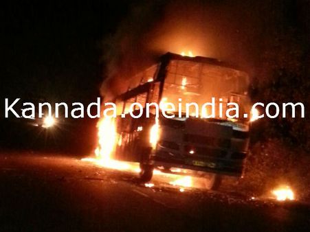 ಮಂಗಳೂರಿನಲ್ಲಿ ಬಸ್ ಬೆಂಕಿಗಾಹುತಿ, ಚಿತ್ರಗಳು