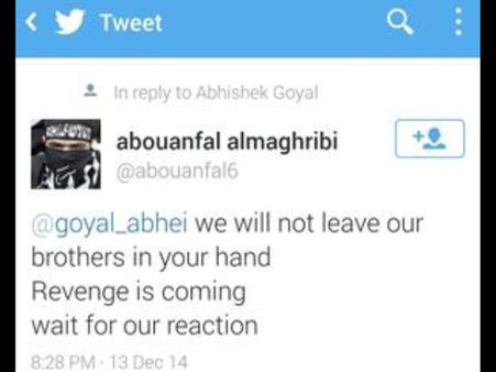 ಮೆಹದಿ ಬಿಡುಗಡೆ ಮಾಡಿ, ಐಎಸ್ಐಎಸ್ ಎಚ್ಚರಿಕೆ ಸಂದೇಶ