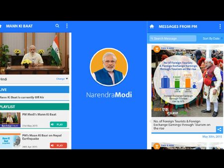 ಆಂಡ್ರಾಯ್ಡ್ ಜಗತ್ತಿಗೆ ಕಾಲಿರಿಸಿದ ಪ್ರಧಾನಿ ನರೇಂದ್ರ ಮೋದಿ