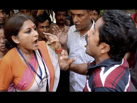 ರಾಜಕೀಯ ಗಲಭೆ : ಬಿಜೆಪಿ ನಾಯಕಿ ರೂಪಾ ಗಂಗೂಲಿ ತಲೆಗೆ ಪೆಟ್ಟು