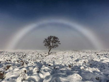 ಏಳು ಬಣ್ಣವಲ್ಲ ಇದು ಬಿಳಿಯಬಣ್ಣದ ಕಾಮನಬಿಲ್ಲು!