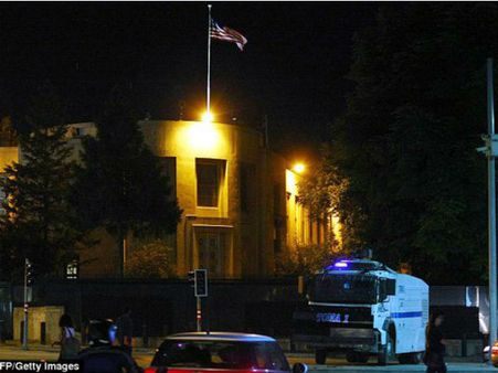 ಟರ್ಕಿಯ ಅಮೆರಿಕಾ ರಾಯಭಾರ ಕಚೇರಿಗೆ ಬಂದೂಕುಧಾರಿ ನುಗ್ಗಲು ಯತ್ನ