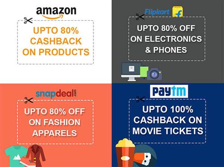 ಅಮೇಜಾನ್, ಪ್ಲಿಪ್ ಕಾರ್ಟ್, ಸ್ನಾಪ್ ಡೀಲ್, ಪೇಟಿಯಂನಿಂದ ಭರಪೂರ ಕೊಡುಗೆಗಳು