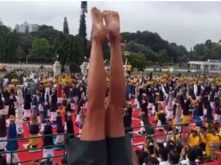 ಅಂತಾರಾಷ್ಟೀಯ ಯೋಗ ದಿನಾಚರಣೆಗೂ ಮುನ್ನ ಗಿನ್ನೆಸ್ ವಿಶ್ವ ದಾಖಲೆ