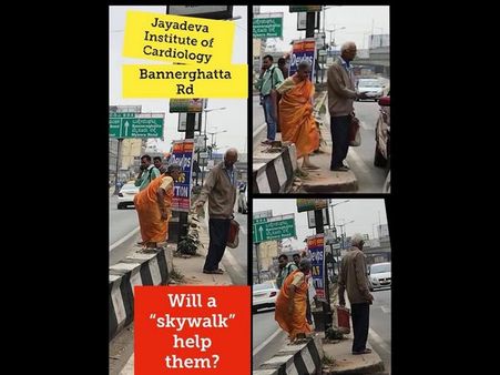 ಜಯದೇವ ಬಳಿ ರಸ್ತೆ ದಾಟಲು ಬೇಕೇಬೇಕು 'ವಾಕ್' ಬಟನ್