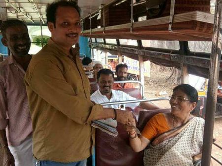 ತಟ್ಟಿದ ನೀತಿ ಸಂಹಿತೆ ಬಿಸಿ, ಬಸ್ ಏರಿದ ಪುತ್ತೂರು ಶಾಸಕಿ ಶಕುಂತಳಾ ಶೆಟ್ಟಿ