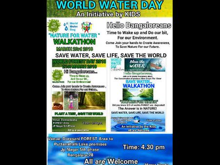 ನೀರಿನ ಮಹತ್ವ ಸಾರಲು ವಾಕಥಾನ್ ಏರ್ಪಡಿಸಿದ ಎಂಟರ ಬಾಲೆ