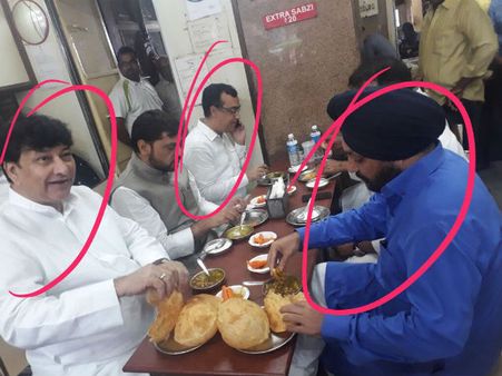 ಹೊಟ್ಟೆ ತುಂಬಾ ತಿಂದು ಉಪವಾಸ ಸತ್ಯಾಗ್ರಹ ಕುಳಿತರಾ ಕಾಂಗ್ರೆಸಿಗರು?