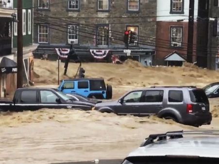 ಮೆರಿಲ್ಯಾಂಡ್‌ನಲ್ಲಿ ಭಾರಿ ಪ್ರವಾಹ: ದಿಗ್ಭ್ರಮೆಗೊಳಿಸುವ ಚಿತ್ರಗಳು