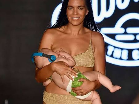 ಕ್ಯಾಟ್‌ವಾಕ್ ಮಾಡುತ್ತಲೇ ಸ್ತನ್ಯಪಾನ: ಚರ್ಚೆಗೆ ಗ್ರಾಸವಾದ ರೂಪದರ್ಶಿ