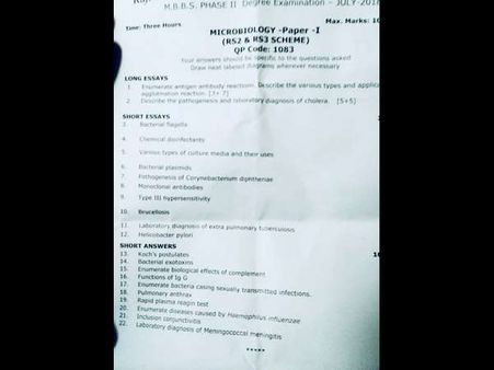 ವೈದ್ಯಕೀಯ ಪರೀಕ್ಷೆ: ಮೈಕ್ರೊ ಬಯಾಲಜಿ ಪ್ರಶ್ನೆ ಪತ್ರಿಕೆ ಸೋರಿಕೆ