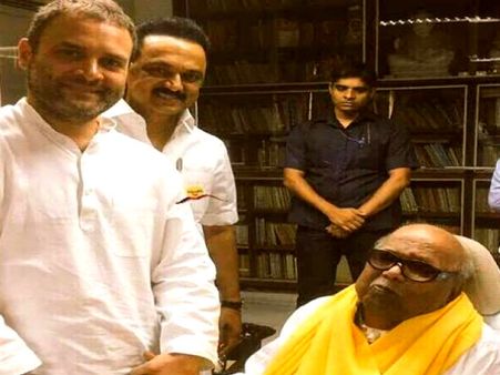 ಕರುಣಾನಿಧಿ ಅನಾರೋಗ್ಯ: ಭೇಟಿಗೆಂದು ಚೆನ್ನೈಗೆ ಆಗಮಿಸಲಿರುವ ರಾಹುಲ್