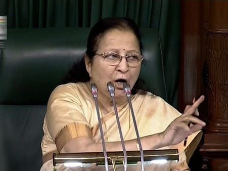 ರಾಹುಲ್ ಕಣ್ಣೇಟಿನ ವರ್ತನೆಗೆ ಸುಮಿತ್ರಾ ಮಹಾಜನ್ ತರಾಟೆ