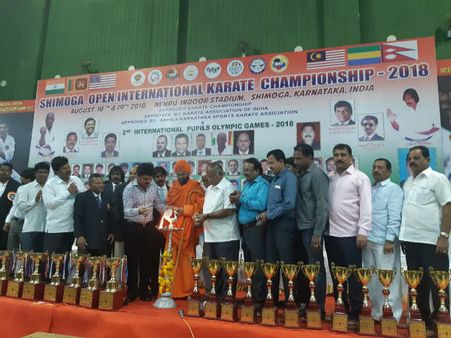 ಶಿವಮೊಗ್ಗದಲ್ಲಿ ಅಂತರರಾಷ್ಟ್ರೀಯ ಕರಾಟೆ ಕ್ರೀಡೆಗೆ ಚಾಲನೆ ನೀಡಿದ ಬಿವೈಆರ್