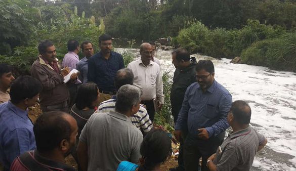 ಲೋಕಾಯುಕ್ತ ಸೂಚನೆ: ಅಧಿಕಾರಿಗಳಿಂದ ವೃಷಭಾವತಿ ನದಿ ಪರಿಶೀಲನೆ