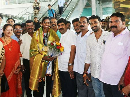 ಚಿನ್ನದ ಹುಡುಗಿ ಎಂ.ಆರ್. ಪೂವಮ್ಮಗೆ ಮಂಗಳೂರಿನಲ್ಲಿ ಅದ್ದೂರಿ ಸ್ವಾಗತ