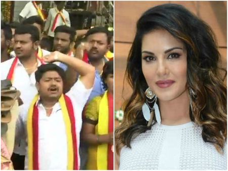 ವೀರಮಹಾದೇವಿ ಚಿತ್ರದಲ್ಲಿ ಸನ್ನಿಲಿಯೋನ್ ಪಾತ್ರ ಕೈಬಿಡುವಂತೆ ಪ್ರತಿಭಟನೆ