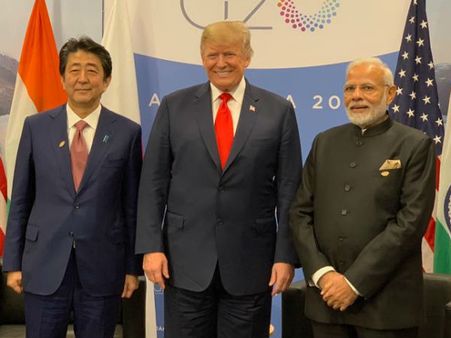 ಮೊದಲ ಜಪಾನ್, ಅಮೆರಿಕ, ಇಂಡಿಯಾ ಸ್ನೇಹಕೂಟಕ್ಕೆ 'ಜೈ'ಹೋ ಎಂದ ಮೋದಿ