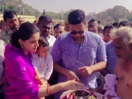 ಮೈಸೂರಿನಲ್ಲಿ ವೈಭವದ ರಥಸಪ್ತಮಿ ಆಚರಣೆ:ಕುಟುಂಬ ಸಮೇತ ಯದುವೀರ್ ಪೂಜೆ