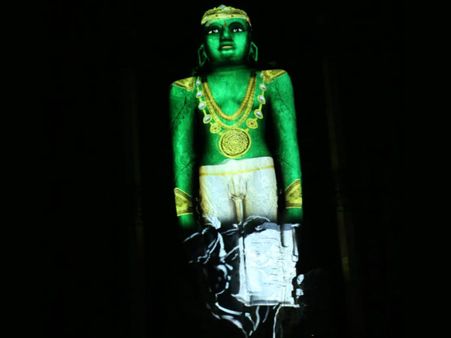 ಲೇಸರ್ ಬೆಳಕಲ್ಲಿ ಮೂಡಿದ ಬಾಹುಬಲಿ ಜೀವನ ಚರಿತ್ರೆಗೆ ನಟ ರಮೇಶ್ ಪ್ರಶಂಸೆ