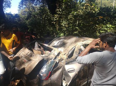 ಮೂಡಿಗೆರೆಯಲ್ಲಿ ಕಾರು ಅಪಘಾತ:ಒಂದೇ ಕುಟುಂಬದ 4 ಮಂದಿ ಸಾವು