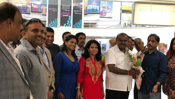 ನ್ಯೂಜೆರ್ಸಿಯಲ್ಲಿ ಎಚ್.ಡಿ.ಕುಮಾರಸ್ವಾಮಿಗೆ ಭವ್ಯ ಸ್ವಾಗತ