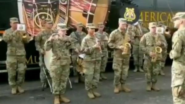 ಅಮೆರಿಕ ಸೇನೆಯ ಬ್ಯಾಂಡ್ ನಿಂದ ಮೊಳಗಿತು 'ಜನಗಣಮನ': ವಿಡಿಯೋ ವೈರಲ್