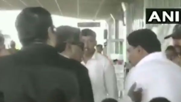 ಡಿಕೆಶಿ ಬೆಂಬಲಿಗನ ಕೆನ್ನೆಗೆ ಬಾರಿಸಿದ ಸಿದ್ದರಾಮಯ್ಯ