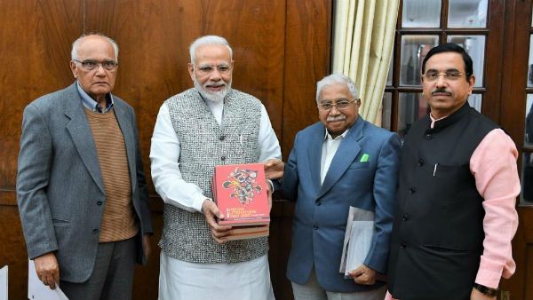 ಮೋದಿಯನ್ನು ಭೇಟಿಯಾದ ಸಾಹಿತಿ ಎಸ್‌.ಎಲ್.ಭೈರಪ್ಪ, ಚಂದ್ರಶೇಖರ ಕಂಬಾರ