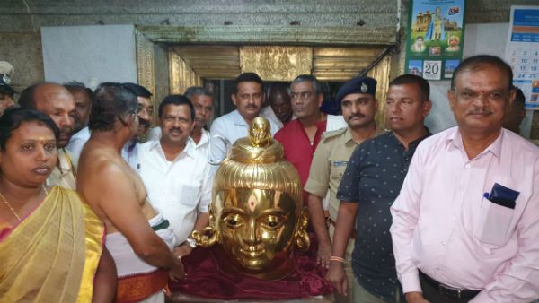 ಶಿವರಾತ್ರಿಗೆ ಮೈಸೂರಿನ ತ್ರಿನೇಶ್ವರನಿಗೆ 11 ಕೆ.ಜಿ ಚಿನ್ನದ ಮುಖವಾಡ