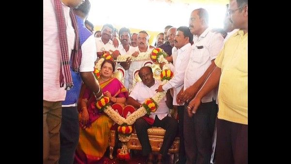 ನಿಖಿಲ್ ಮದ್ವೆಗೆ ಜನತೆಯನ್ನು ಆಮಂತ್ರಿಸಿದ ಎಚ್ಡಿಕೆ ದಂಪತಿ