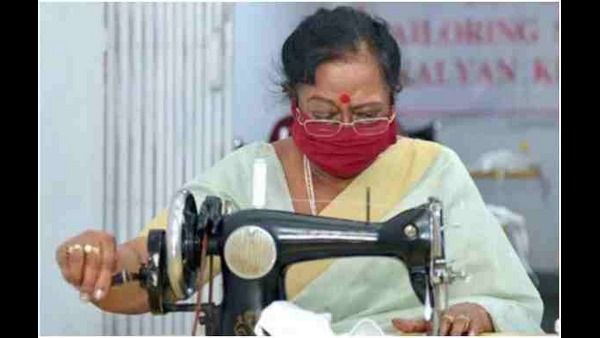 ರಾಷ್ಟ್ರಪತಿ ರಾಮ್‌ನಾಥ್ ಕೋವಿಂದ್ ಪತ್ನಿಯಿಂದ ಮಾಸ್ಕ್ ತಯಾರಿಕೆ