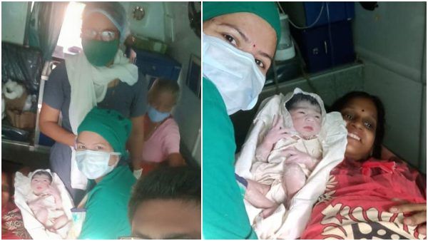 ಆಂಬುಲೆನ್ಸ್‌ನಲ್ಲಿ ಹೆರಿಗೆ: ಅವಳಿ ಮಕ್ಕಳಿಗೆ ಜನ್ಮ ನೀಡಿದ ತಾಯಿ