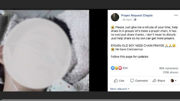 8 ವರ್ಷದ ಬಾಲಕನಿಗೆ ಕೊರೊನಾ ಎಂದು ಸುಳ್ಳು ಸುದ್ದಿ