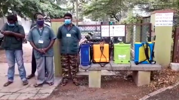 ಮೈಸೂರಿನ ಪಿಯುಸಿ ಪರೀಕ್ಷಾ ಕೇಂದ್ರಗಳಲ್ಲಿ ಔಷಧಿ ಸಿಂಪಡಣೆ