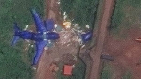 ವಿಮಾನ ಅಪಘಾತ ನಡೆದ ಸ್ಥಳದ ದೃಶ್ಯ ಉಪಗ್ರಹ ಚಿತ್ರಗಳಲ್ಲಿ ಕಾಣಿಸಿದ್ದು ಹೀಗೆ...