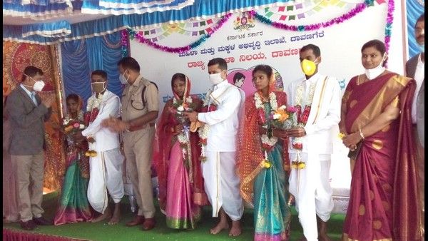 ದಾವಣಗೆರೆ: ಮಹಿಳಾ ನಿಲಯದಲ್ಲಿ ಆಶ್ರಯ ಪಡೆದಿದ್ದ ಮೂವರು ಯುವತಿಯರಿಗೆ ಕಂಕಣ ಭಾಗ್ಯ