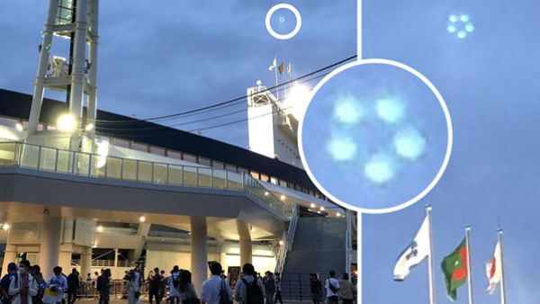 Fact Check: ಜಪಾನ್ ಸ್ಟೇಡಿಯಂನಲ್ಲಿ ಹಾರುವ ತಟ್ಟೆಗಳು ಪ್ರತ್ಯಕ್ಷ