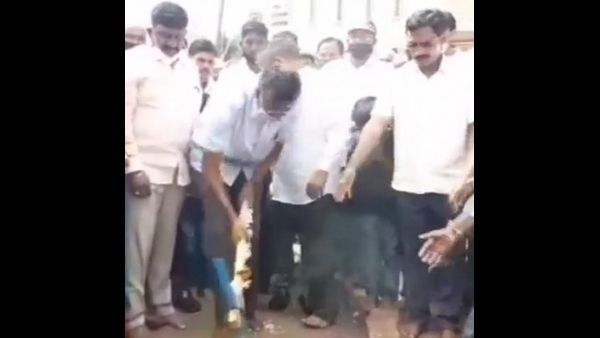 ಶಿವಾಜಿ ಪುತ್ಥಳಿ ಸ್ಥಾಪನೆಗೆ ಶಾಸಕ ಸತೀಶ್​ ಜಾರಕಿಹೊಳಿ ಭೂಮಿ ಪೂಜೆ