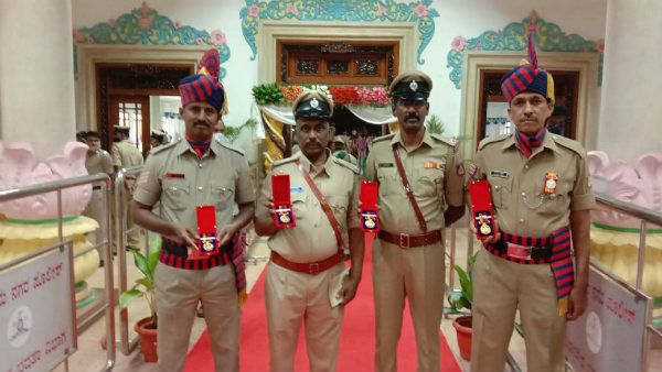 ಶಿವಮೊಗ್ಗದ ನಾಲ್ವರು ಪೊಲೀಸ್ ಅಧಿಕಾರಿಗಳಿಗೆ ಮುಖ್ಯಮಂತ್ರಿ ಚಿನ್ನದ ಪದಕ