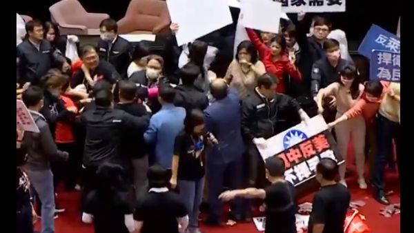 ಸಂಸತ್‌ನಲ್ಲಿ ಹಂದಿ ಮಾಂಸದ ಗದ್ದಲ: ಹಂದಿ ಅಂಗಗಳನ್ನು ಎಸೆದ ಸಂಸದರು!