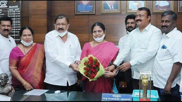 ದಾವಣಗೆರೆ ಜಿ.ಪಂ ನೂತನ ಅಧ್ಯಕ್ಷರಾಗಿ ಕೆ.ವಿ ಶಾಂತಕುಮಾರಿ ಆಯ್ಕೆ